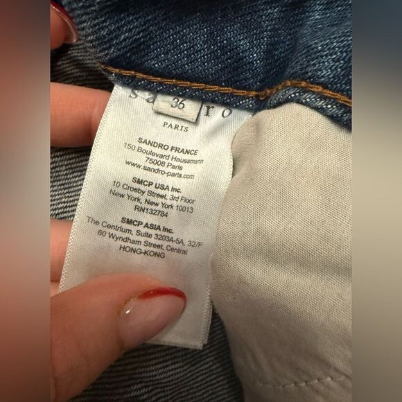 Sandro Jeans size 36 high waist lightening inserts - Picture 7 of 7